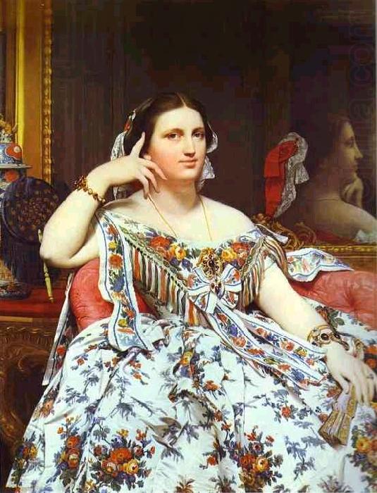 Portrait of Madame Moitessier Sitting., Jean Auguste Dominique Ingres